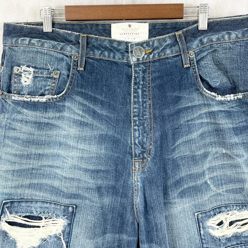 Willis And Walker Men Jeans 40 Temptation Distressed Grunge Y2K Street‎ Skater
